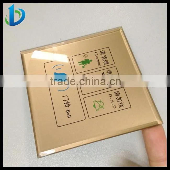 High quality touch beveled edge switch glass panel