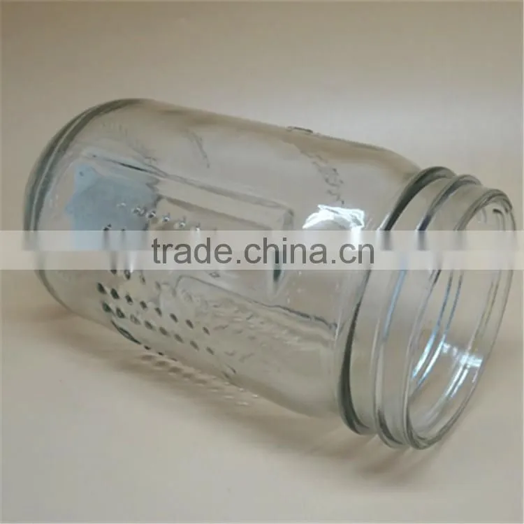 650ml round glass food jar with lid