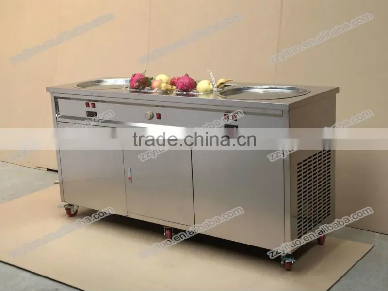 Double Pan Fried Ice Cream Machine / Ice Pan Ice Cream / Ice Cream Cold Plate