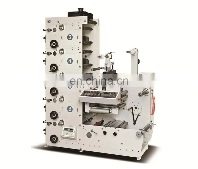 UTR320-6 Colorful BOPP PE PP Paper adhesive Label Flexography Printing Machine, HDPE HDPP poly bag sticker Press Printer