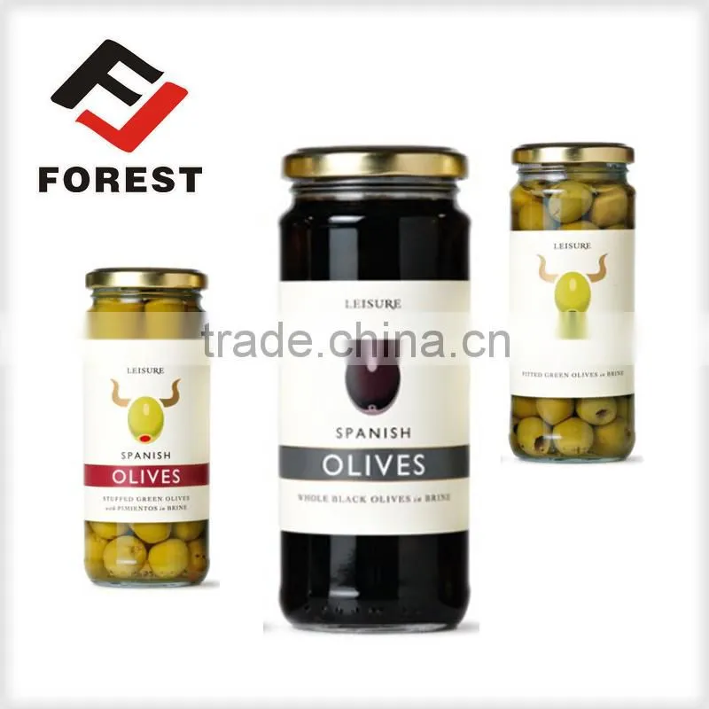 adhesive label for sauce/salad bottle, bottle wrapping shrink label