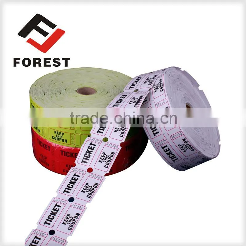 OEM accepted customized printing raffle ticket roll scraper ticket