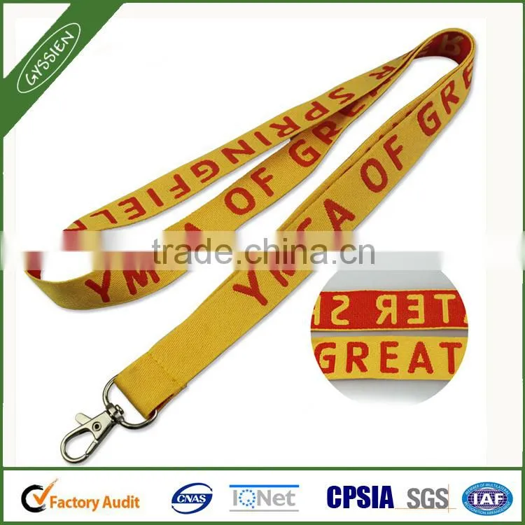 Prevalent and fashionable nylon/polyester woven lanyard with metal hook