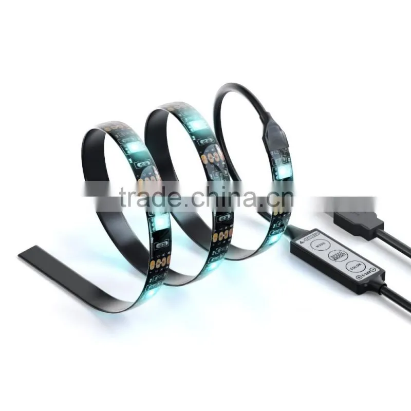 Multicolor 30CM 3528 SMD Led Flexible Strip Light Waterproof With USB Port Cable Super Bright Home Decoration Lamp Lighting