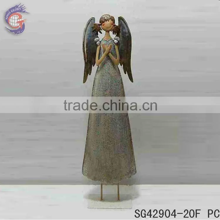 Christmas angel decorations with rusty angel ornaments