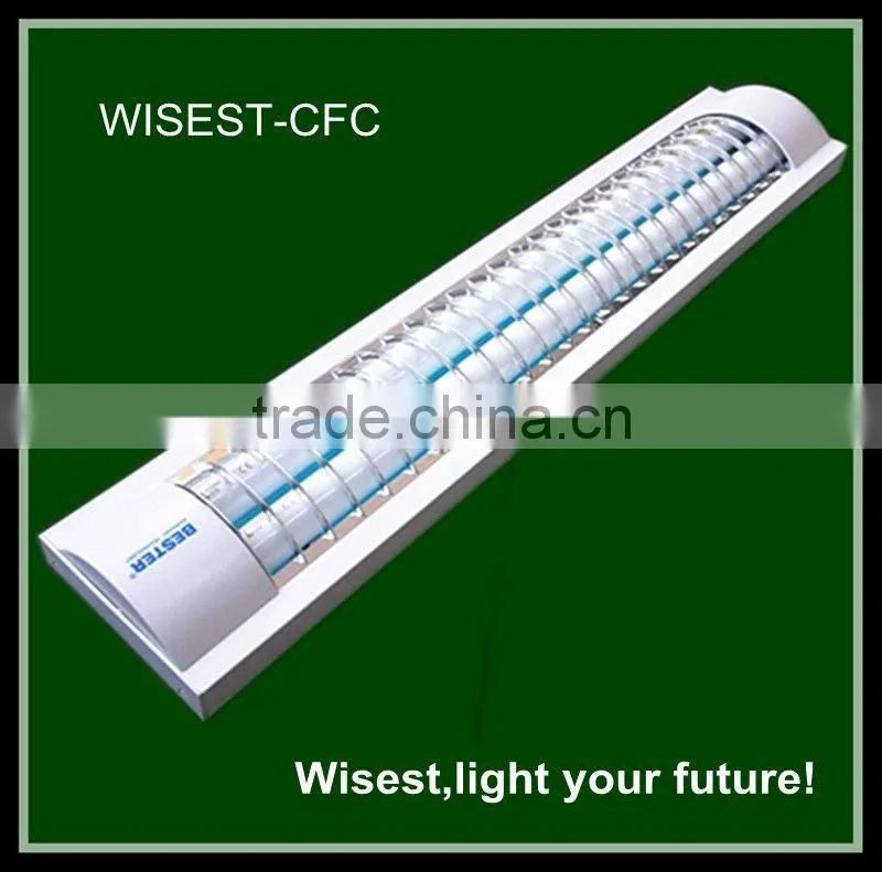 T8 SAA ROHS double tube lighting fixtures fluorescent reflector 2x40w
