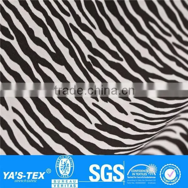 Polyester spandex cow print fabric