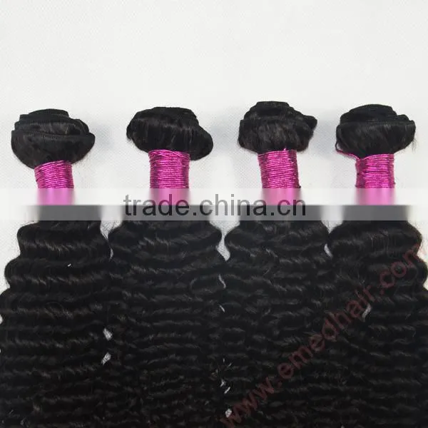 WJ013 18 inch human hair cheap brazilian loose deep wave hair weave