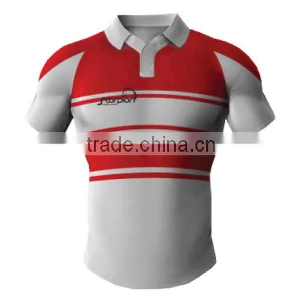 Blank Rugby League Football Jersey/Short Sleeve Rugby Jersey/Rugby Teamwear