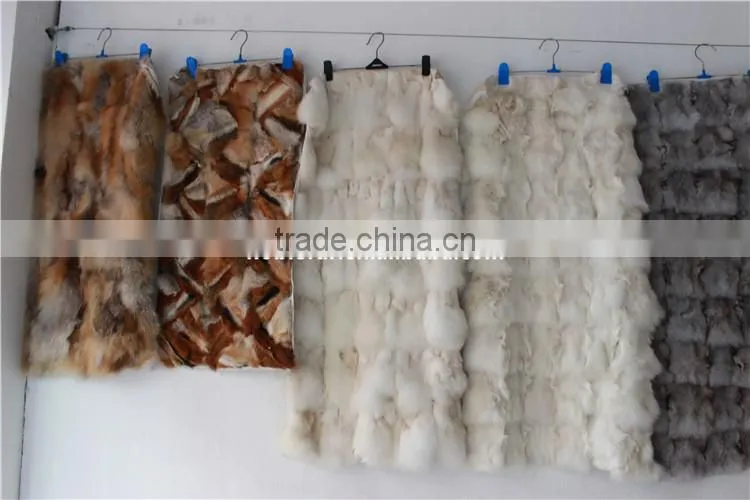 Real Fox Fur Plates Splice Fox Blanket For Garment Textile