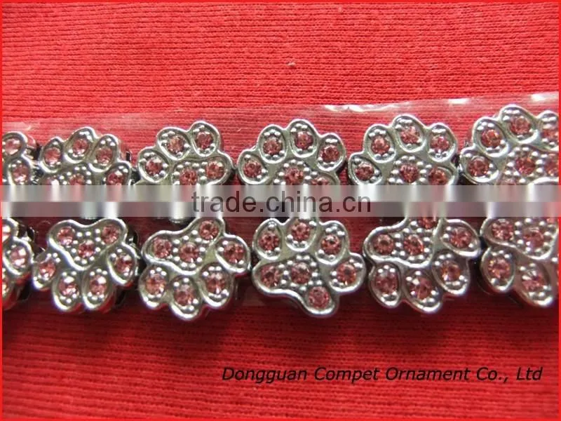 Produce 10 mm footprints slide charm jewelry diy manual accessories