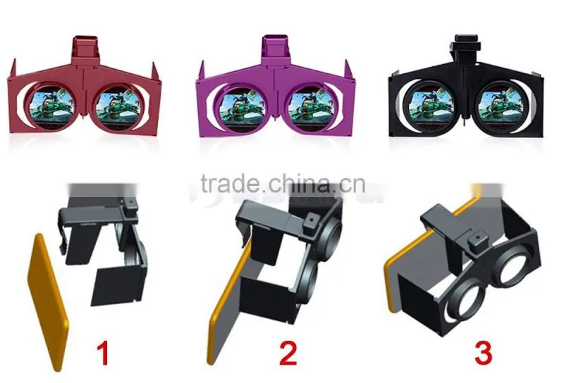 Small Mini Virtual Reality 3D VR Folding Glasses Case For iPhone 6S Plus Note 5 Galaxy S6 S7 Edge