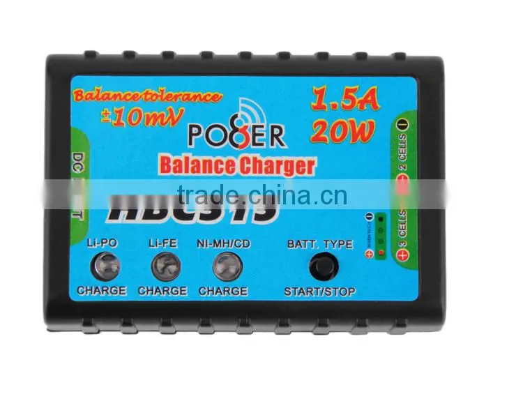 1.5A 20W 2S 3S LiPo Battery Balance Charger for DIY drone