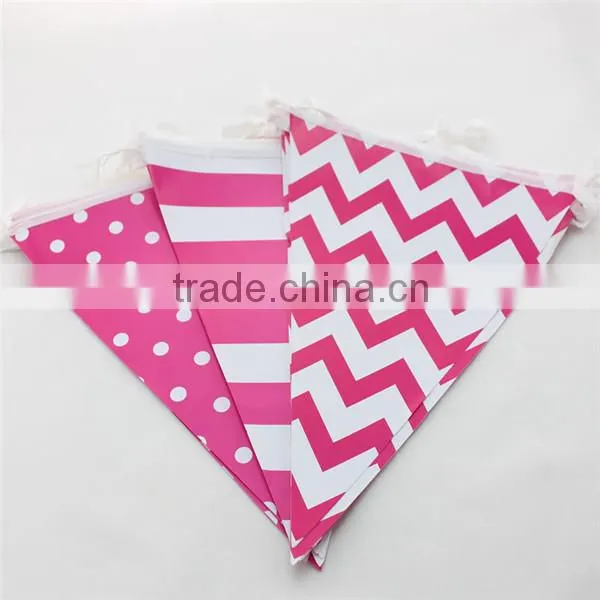 Manufacturer of Party Theme Paper Triangle Flags Garden Party Flags Banner
