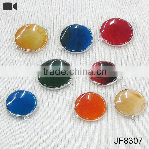 JFG0504 Wholesale crystal gemstone bezel square connectors