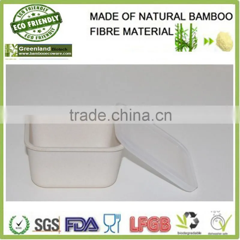 White Cute bamboo Lunch Storage Boxes