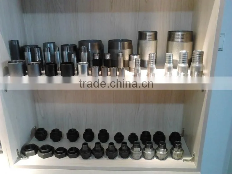 Zinc/galvanised carbon steel pipe fittings Sch40 NPT steel nipples