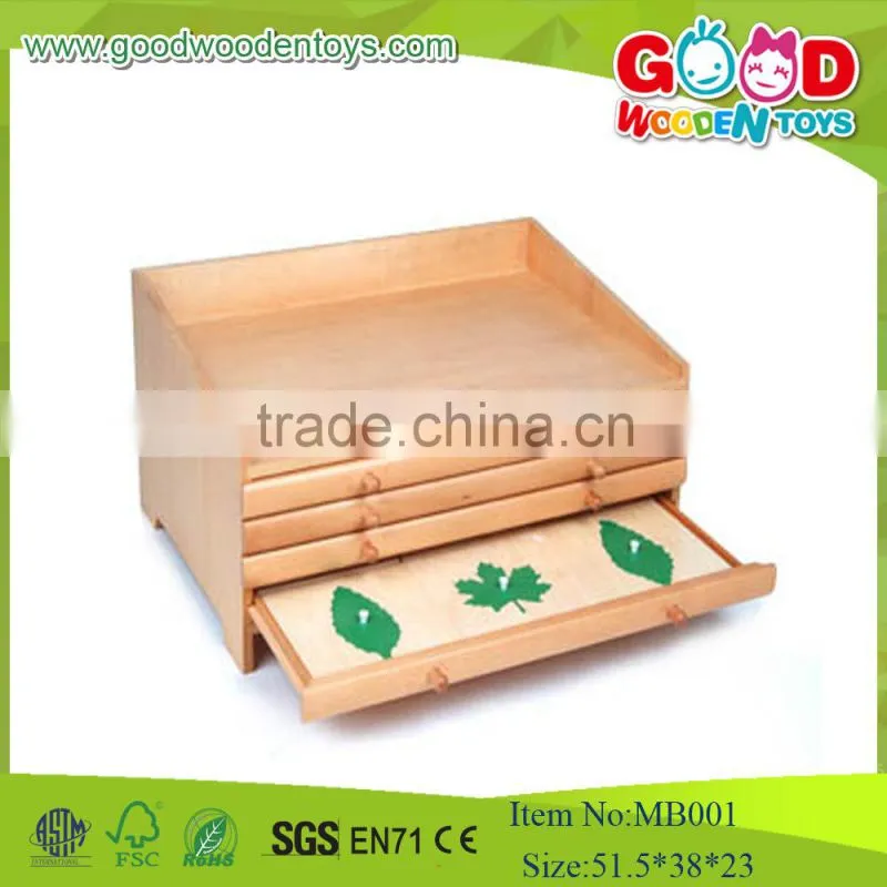 Montessori Materials Botany Leaf Cabinet with Insets/Montessori Educational Toys/Montessori Preschool Teaching Materials