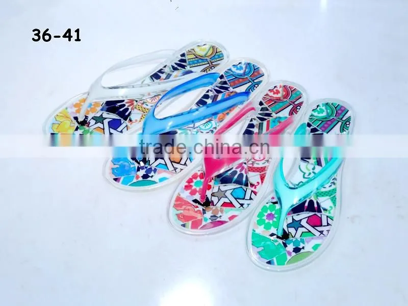 2015 flip flops hot sale PVC Ladies Slippe