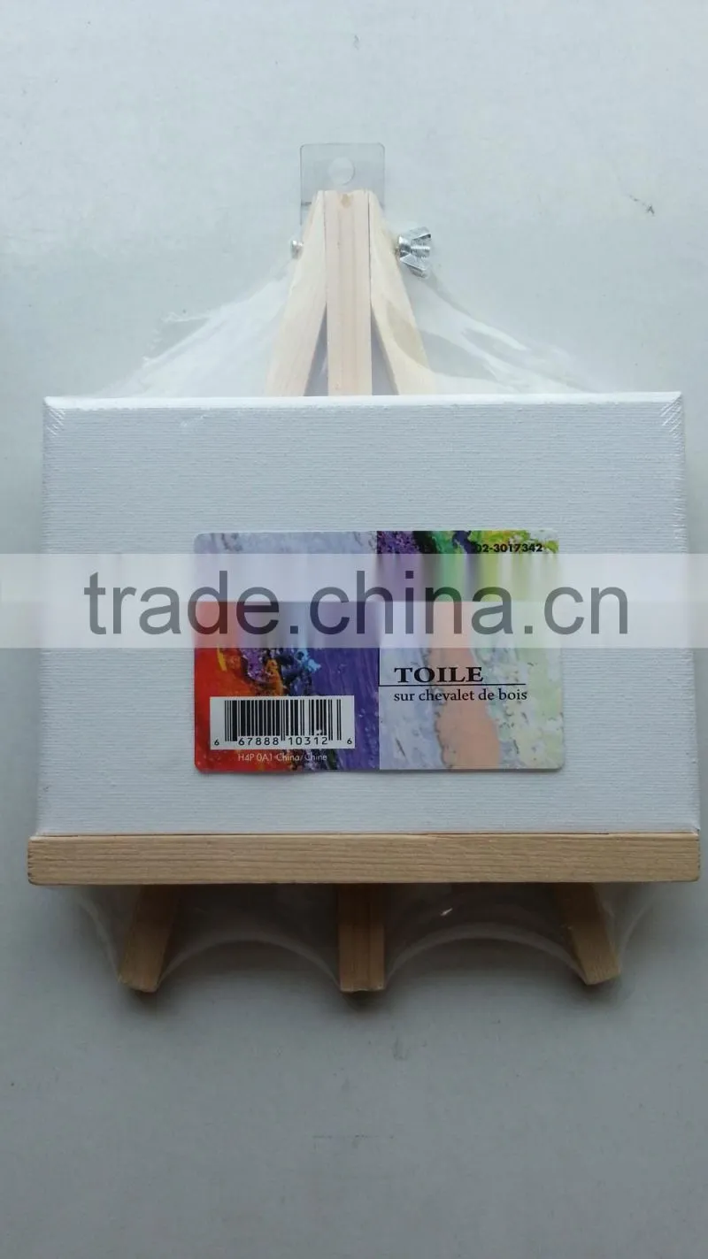 DIY canvas on wooden easel painting set
