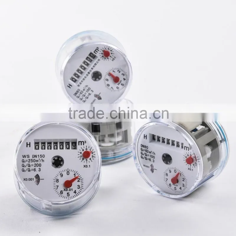 WS 50~150Vertical Vane Wheel Woltman Direct Reading Magnetic Detachable Mechanical Cast Iron Industrial Woltman Flow Water Meter