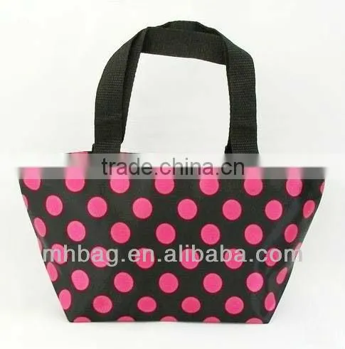 round point satin/microfiber shopping pouch