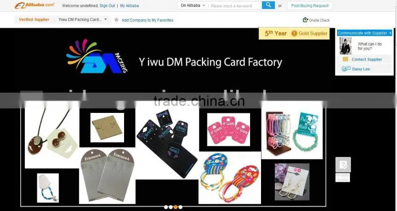 custom header package bag opp plastic bag for jewelry packing