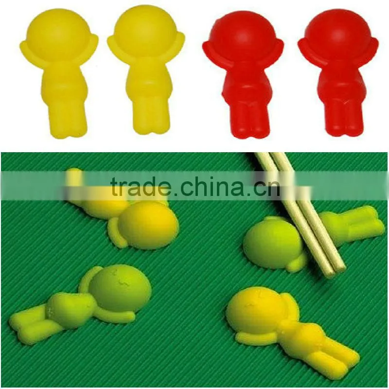 Silicone chopstick rest in kid shape