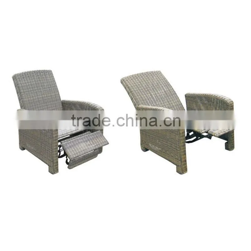 outdoor wicker rattan reclining love chair seats
