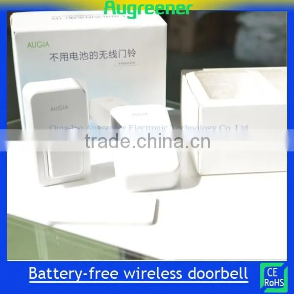 E1 hot selling battery less doorbell wireless doorbell 25 melody ring tone wireless doorbell Plug in Qingdao