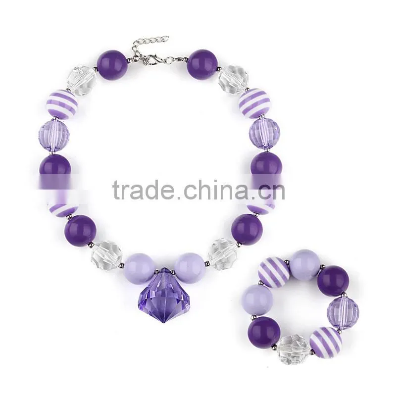 2016 Hot Wholesale Baby Necklace beaded Baby Jewelry Crystal Necklace