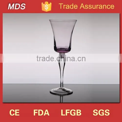 Glassware supply purple inflatable wine glass with clear stem