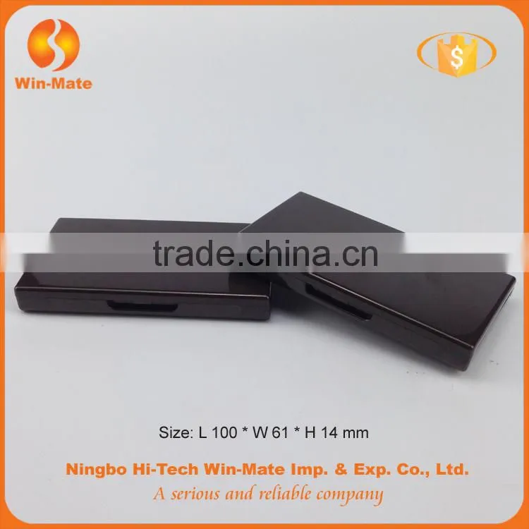 Cosmetic packing simple square plastic empty custom loose foundation case