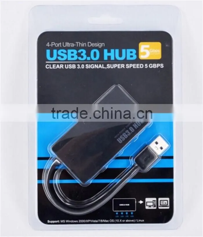 Super high speed computer 4 port slim usb 3.0 hub