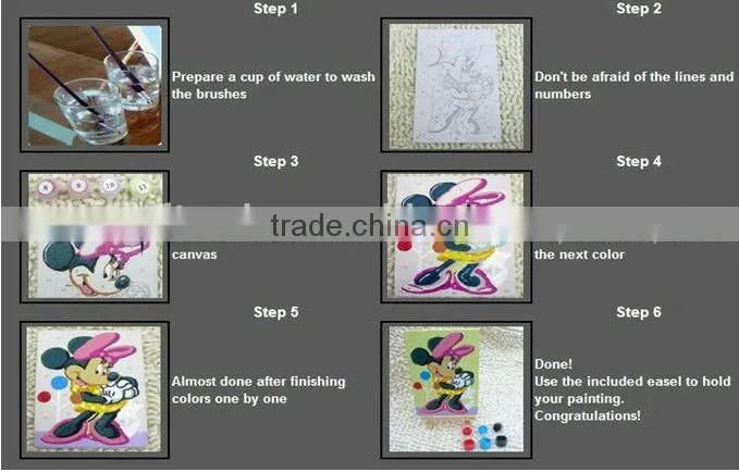 Ningbo Chuang Wooden DIY Painting Kit for Kids , Education Training Toy