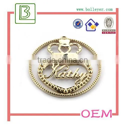 Metal Labels Tags and Fashion Plates for handbag