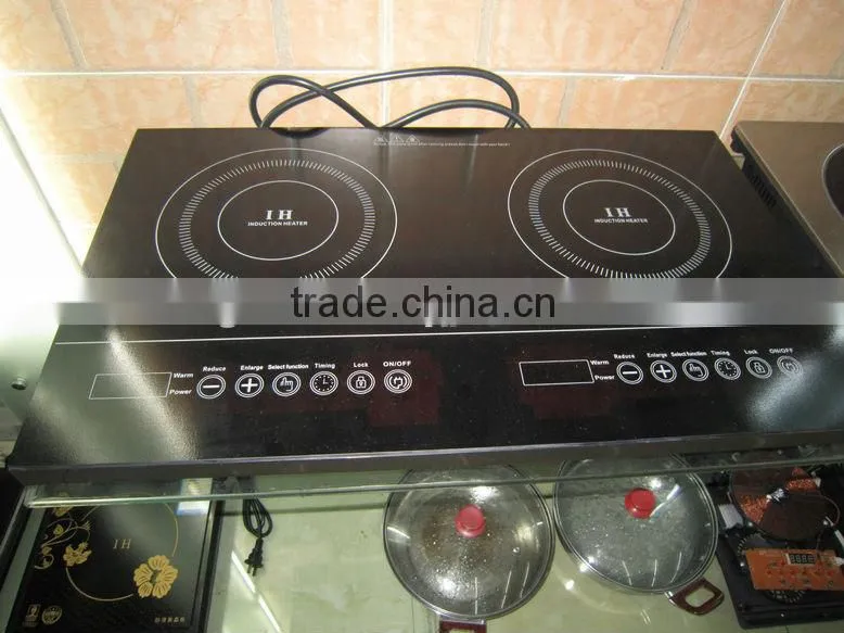 SuGoal Crystal Plate Commercial Electric 2 Double burner Induction Cooker