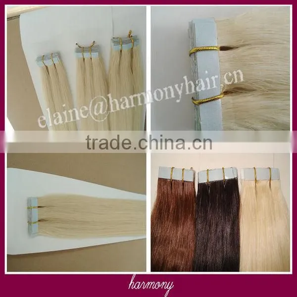 Quality 20" pu tape hair extensions with #27 color on stock