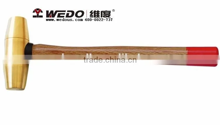 High quality brass drum type hammer; Die forged;China Manufacturer;OEM service; DIN Standard; No MOQ