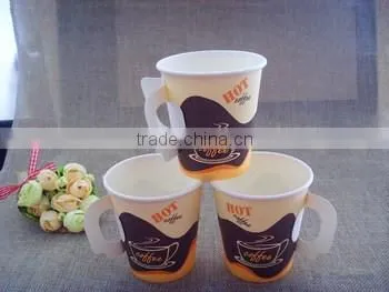 Take Away Disposable Hot Paper Cup With Handle
