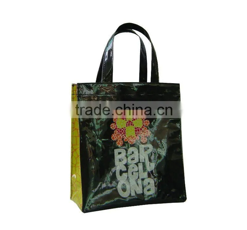 Promotional Quality Canvas With PVC Coated Shopping Bag
