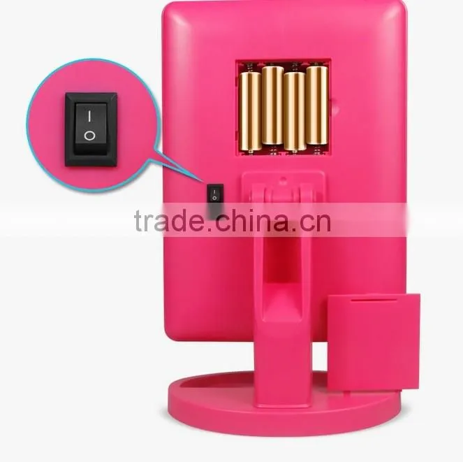 Wholesale cheap theatrical vanity girl hollywood led makeup mirror with light, lighted makeup mirror