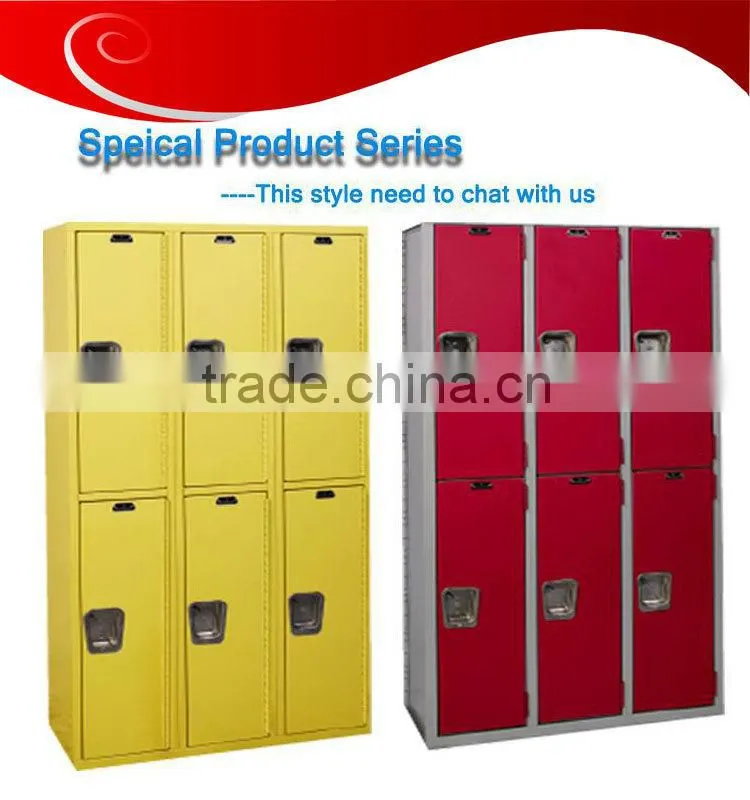 Cold-rooling steel lockers/furniture for clothing store 6 door clothes locker 6 door steel clothes locker School Metal Wardrobe