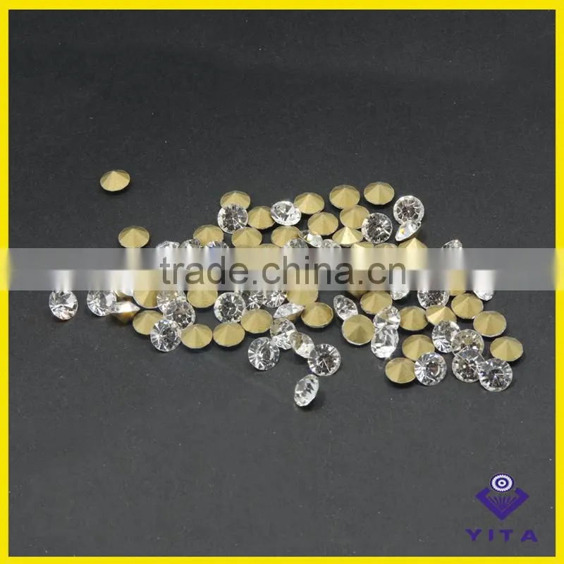 Online shopping glass material point back crystal rhinestone for ladies shoes