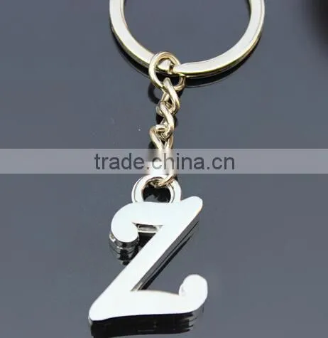 Wholesale high quality metal alphabet keychain