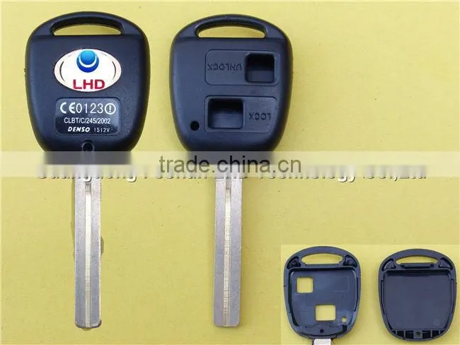 Qualified 2 buttons smart key remote shell case for Toyota TOY40 blade