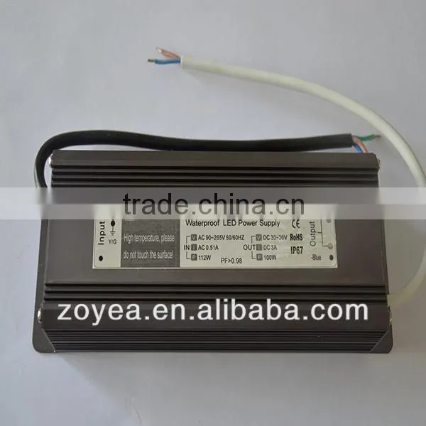 waterproof IP67 sales promotion constant current 100w led driver