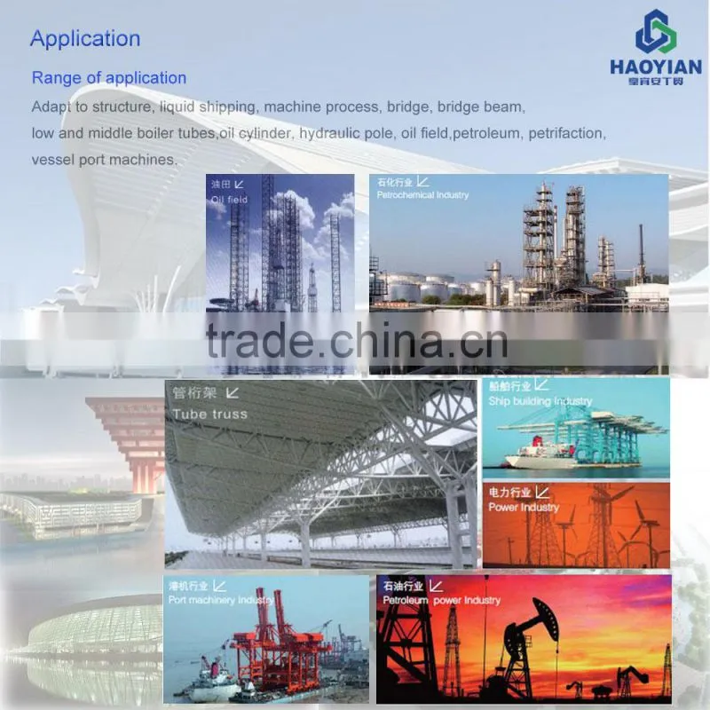 Specification 203~219*10~20 With seamless steel tube bridge 20Mn5 steel circular pipe