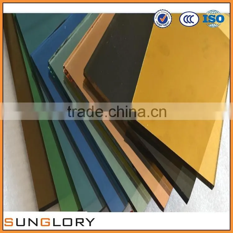 Blue Bronze Grey Green Pink Clear Tinted Colored Reflective Glass Price