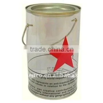 clear round PVC cookie tin box
